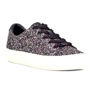 UGG Women Zilo Glitter Platform Sneaker | Size 9 | Black |